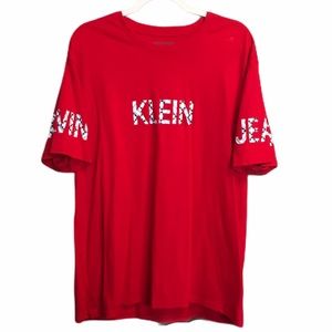 CALVIN KLEIN JEANS men’s shirt size XXL red